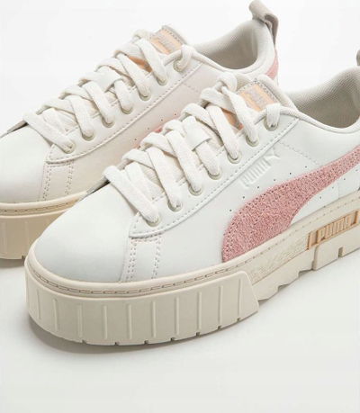 Atlete gocash Puma Mayze Thrifted W 389861-02, me platformë, të bardha me rozë