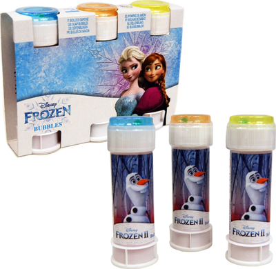 Lojë me flluska sapuni Disney Frozen, 3x60ml, shumëngjyrëshe
