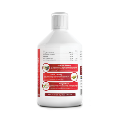 Suplement Swedish Nutra Ginseng Energy, 500ml