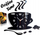 Orë muri ModernClock Kitchen Cup 3D, akril, mekanizëm quartz, e zezë