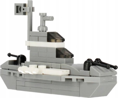 Set konstruktues Alleblox Military Bricks Boat, 64 copa, 3 në 1, shumëngjyrësh