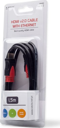 Kabllo HDMI Savio CL-95, 1.5m, HDMI Type A, e zezë