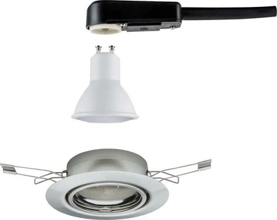 Dritë spot t'avani Paulmann Base 93412, LED 5W, GU10, hekur i furçum