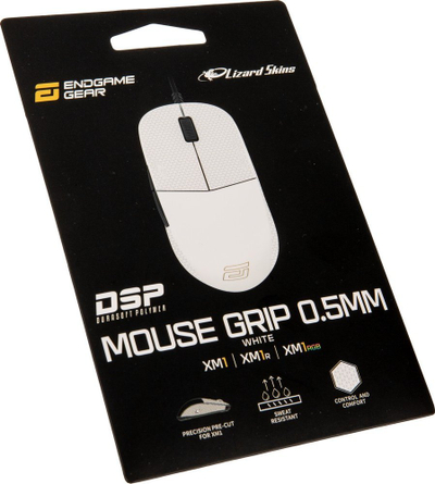 Kapëse gome për maus Endgame Gear XM1 Lizard Skins DSP, set ngjitës, e bardhë
