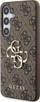 Kapak telefoni Guess 4G Metal Logo, për Samsung Galaxy A35 5G, PU, kafe