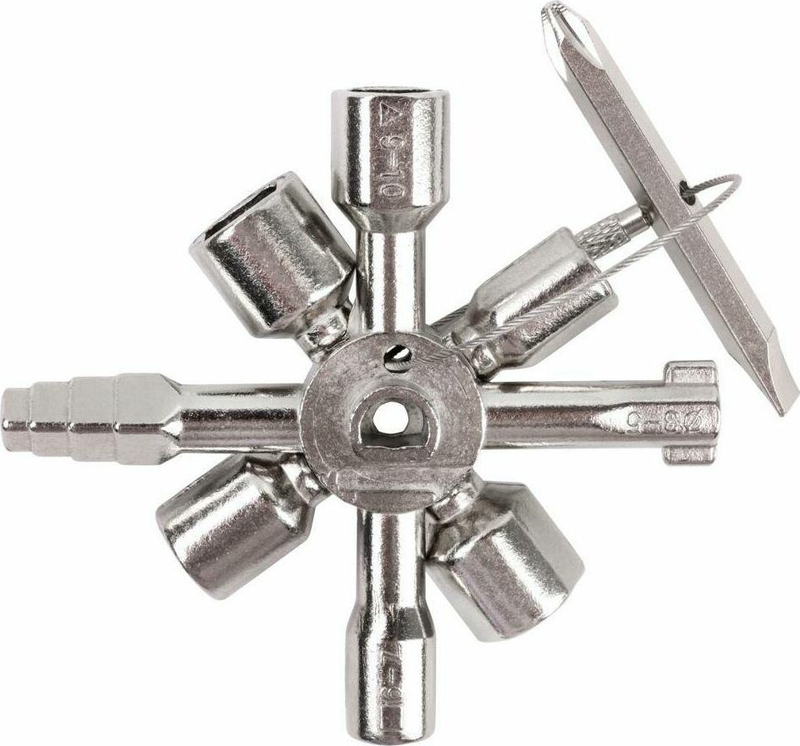Çelës universal Dremel Klucz do szafek serwisowych, 10 në 1, metalik, argjendtë