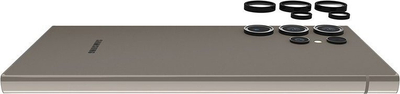Mbrojtës lente Case-Mate Aluminum Ring për Samsung Galaxy S24 Ultra, xham i temperum, i zi