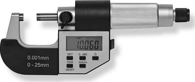 Mikrometër elektronik SCALA, 25–50 mm, rezolucion 0.001 mm, gri me të zezë