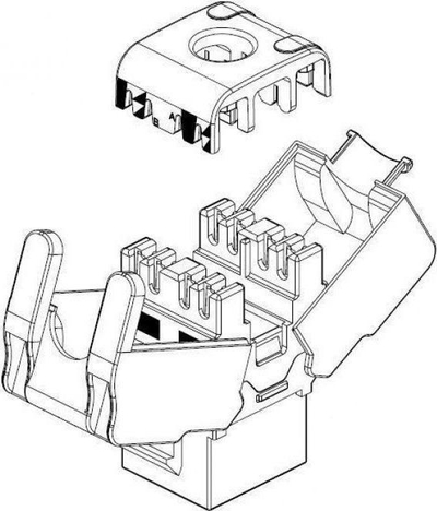 Modul keystone INTELLINET RJ45 Cat6, UTP, toolless
