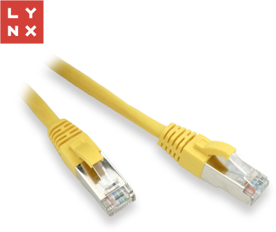 Kabllo rrjeti LYNX LX-FTP5E-020, Cat5e FTP, 2m, e verdhë