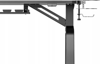 Tavolinë gaming Ultradesk BOOSTER, 136x70.5 cm, me drita RGB, e zezë