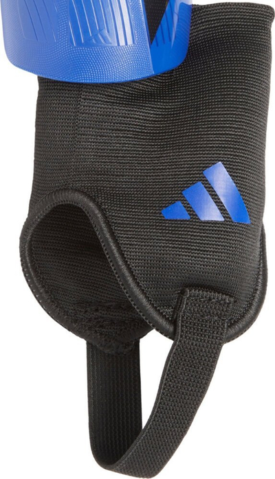 Mburoja kyciri adidas Tiro Match Jr IW8790, për kalamaj, me mbrojtëse kyçi, blu e zezë