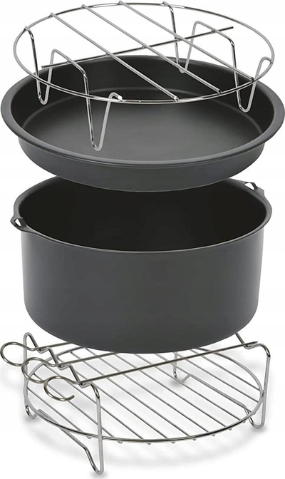 Set aksesorësh për fritezë ajri Tefal XA112010, për Easy Fry, shumëpjesësh, i zi