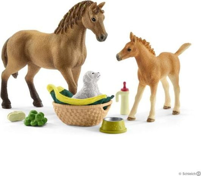 Set loje Schleich Horse Club Sarahs Care of Baby Animals, figura kafshësh, plastike, shumëngjyrësh