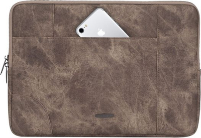 Futrollë laptopi Rivacase 8904, 14", me xhep përpara, bezhë