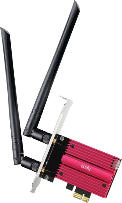 Kartë rrjeti Cudy BE9300, Wi‑Fi 7 tri band, Bluetooth 5.4, e zezë