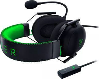 Kufje lojnash Razer BlackShark V2, me kabllo, me kartë zëri USB, të zeza