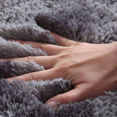 Tapet Dense Soft Plush Shaggy Ombre, 130x190 cm, push i gjatë, gri ombre