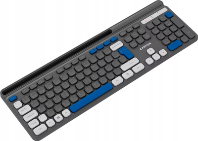 Tastierë wireless Canyon HKB-W03 EN, 2.4 GHz, 105 taste, gri