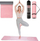 Tapet yoga HMS YM10, TPE, dy shtresa, rozë e hapur
