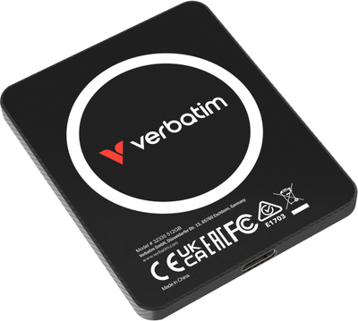 Disk SSD i jashtëm Verbatim SnapBack Ultra Slim, 512GB, USB-C, i zi