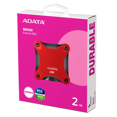 Disk SSD i jashtëm ADATA SD620, 2TB, USB 3.2, i kuq
