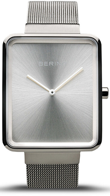 Orë dore për burra Bering Square Classic 14533-000, e argjendtë