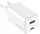 Полнач за во ѕид GoGEN ACHPDQ265W01, USB C Power Delivery 65W, USB A 18W, бел