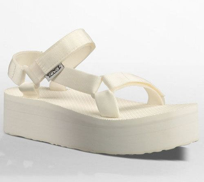 Sandale për femra Teva Flatform Universal, platformë 5.5 cm, të bardha, nr 40