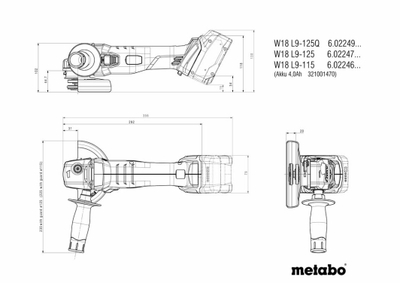 Gërshërë rrotulluese Metabo 602247840, 125mm, 18V, pa kabllo