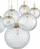Llampë varëse TK Lighting Cadix, 7 drita, xham transparent, ngjyrë ari