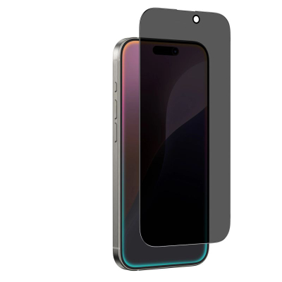 Xham mbrojtës AmazingThing Radix Privacy, për iPhone 16 Pro Max, xham i fortë, privatësi, i zi