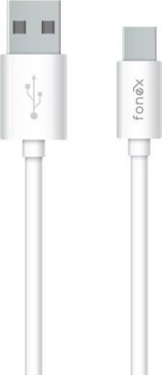 Kabllo karikimi Fonex USB Type-C, 25W, 1m, e bardhë