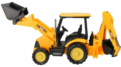 Lodër traktor me eskavator Macyszyn Toys, plastikë, për kalamaj, shumëngjyrësh
