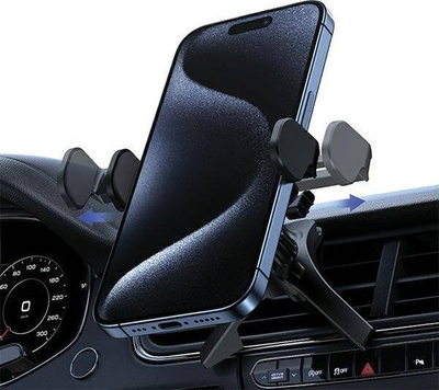 Mbajtëse telefoni për makinë Usams Rotating Holder ZJ77ZJ01, për grilë ajri, rrotulluese, e zezë