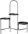 Stativ për lule Boltze Metal Flower Stand, me 3 kate, 68cm, i zi mat