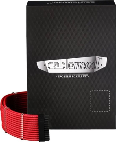 Set kabllosh PSU CableMod C Series PRO ModMesh 12VHPWR për Corsair RM RMi RMx, komplet i plotë, e kuqe