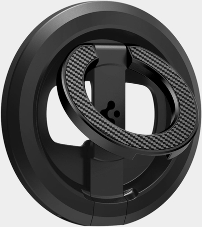 Mbajtëse magnetike telefoni Spigen O-Mag, me këmbëz që rregullohet, MagFit, e zezë
