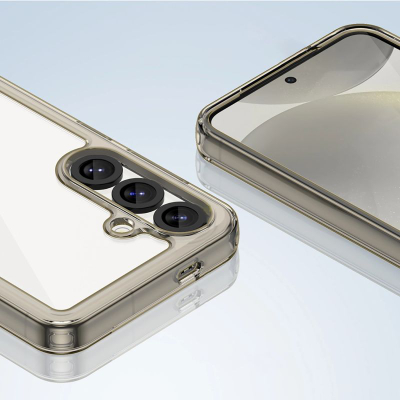 Калф телефон Hurtel Outer Space за Samsung Galaxy S25 Edge, флексибилна рамка, полупроѕирен, црн