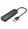 HUB USB Vention 3 porta USB 3.0 me adapter Gigabit Ethernet 0.15m, i zi