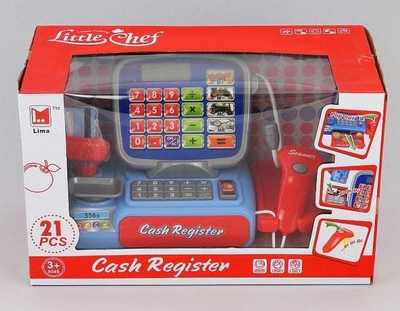 Kasë lodër Adar Cash Register, me gjesende supermarket, me bateri, shumëngjyrëshe