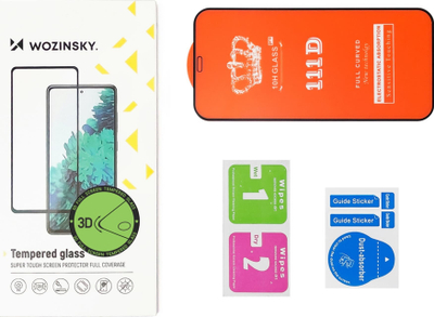 Xham mbrojtës Wozinsky Full Glue për Nokia G20, 9H, Full Cover, i zi
