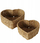 Set shporta dekorative Boltze Home Amore, 2 copë, bari deti, ngjyrë natyrale