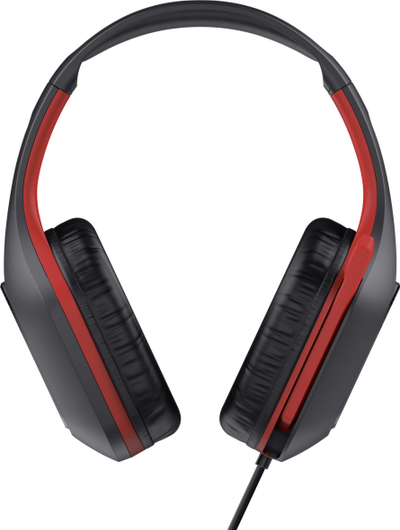 Kufje gaming Trust GXT 415S ZIROX, me mikrofon, me kabllo 3.5 mm, të zeza me të kuqe