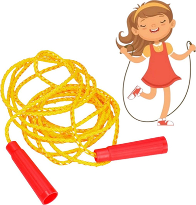 Litar kërcimi AGA Rope, 5m, me doreza plastike, shumëngjyrësh