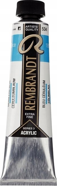 Ngjyrë akrilike Rembrandt Cerulean Blue 534, tub 40 ml, blu