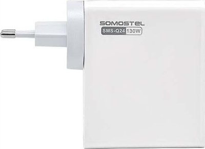 Karikues muri Somostel SMS Q24, 130W GaN, 2x USB C 2x USB, i bardhë