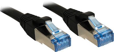 Kabllo rrjeti Lindy Patchcord, Cat6A, S/FTP, PIMF, LSOH, 1m, e zezë