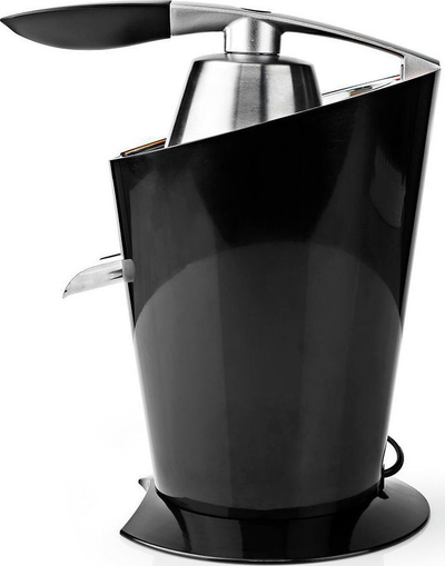 Цедалка за агруми Nedis Citrus Juicer Press, 160W, инокс млазник со заштита од капење, црна