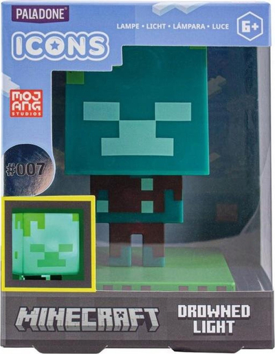 Dritë dekorative Paladone Icon Light Minecraft Zombie, LED, portabile, shumëngjyrëshe